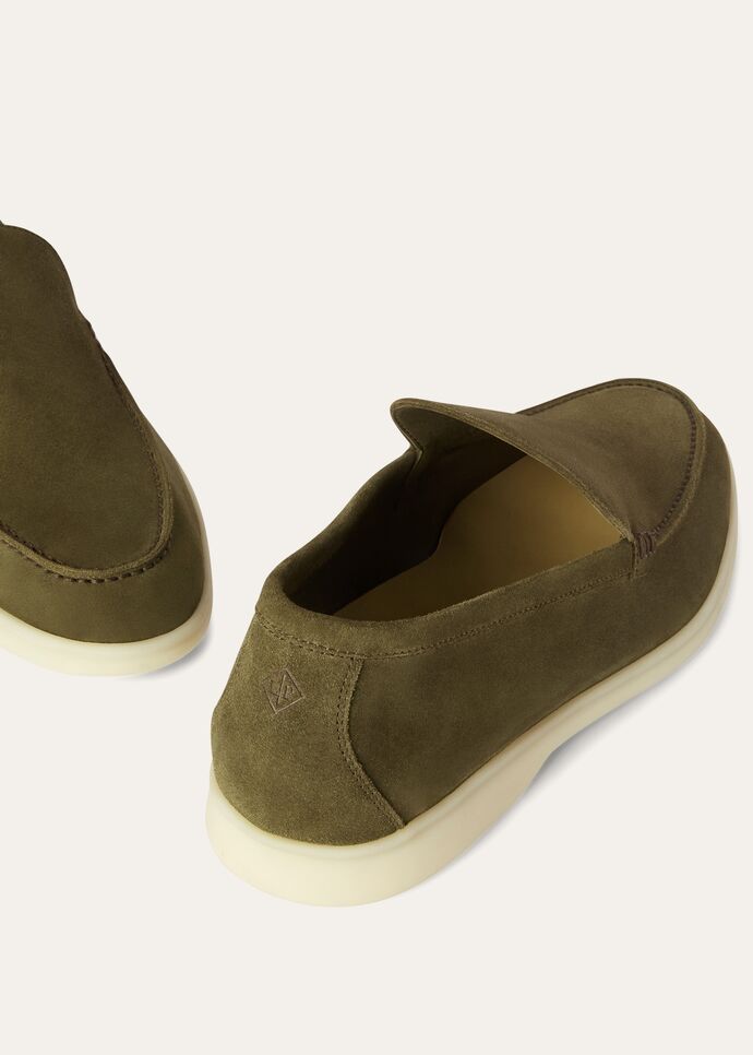 L0r0 P1ana Summer Walk Loafers Green For Men FAI3276