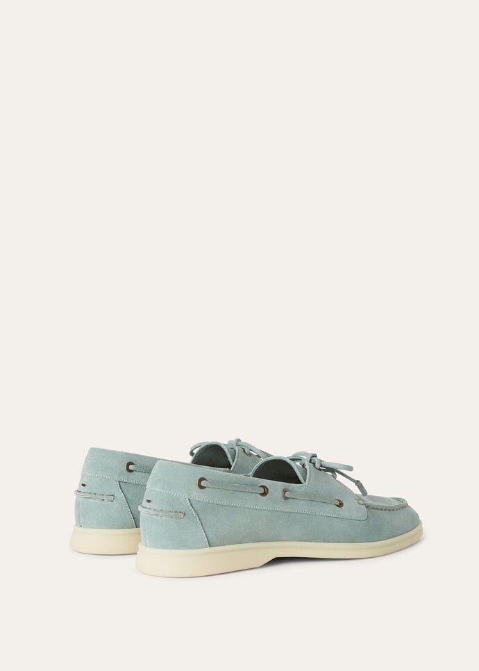 L0r0 P1ana Sea-Sail Walk Loafers Jade Green For Men FAN1317