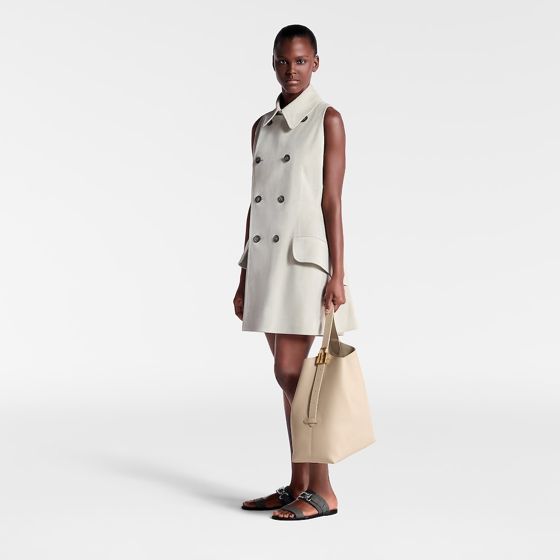 L0vis Vvtt0n Low Key Hobo MM Beige For Women M25022 12.2in/31cm