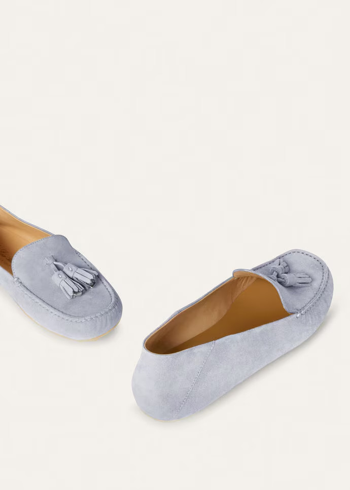 L0r0 P1ana Dot Sole Walk Loafers Zircon For Women – FAN0109 6AV1