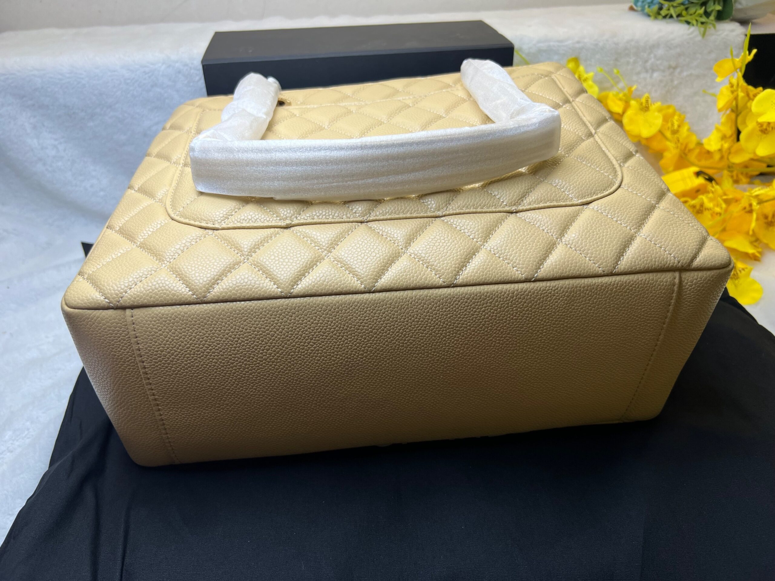 [True-to-ORIGINAL] Ch**el Classic Tote Bag Beige For Women 13.3in/34cm