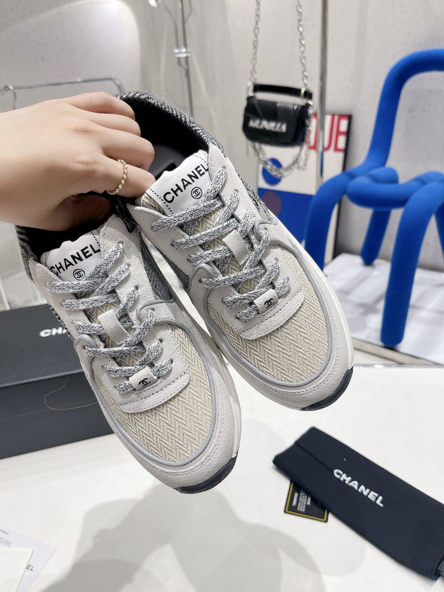 Ch**el Sneakers Grey For Women