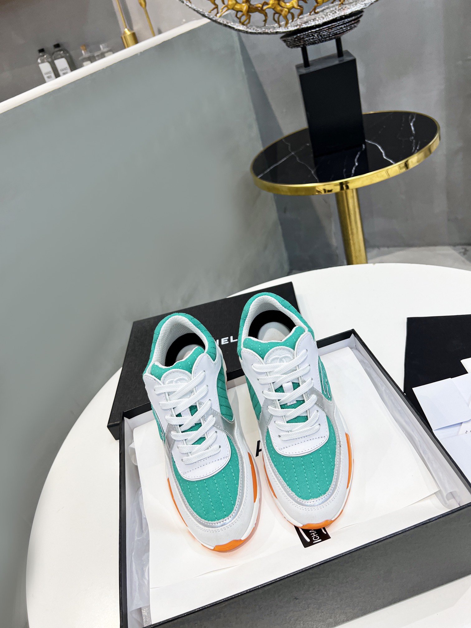 Ch**el Sneakers Green For Women