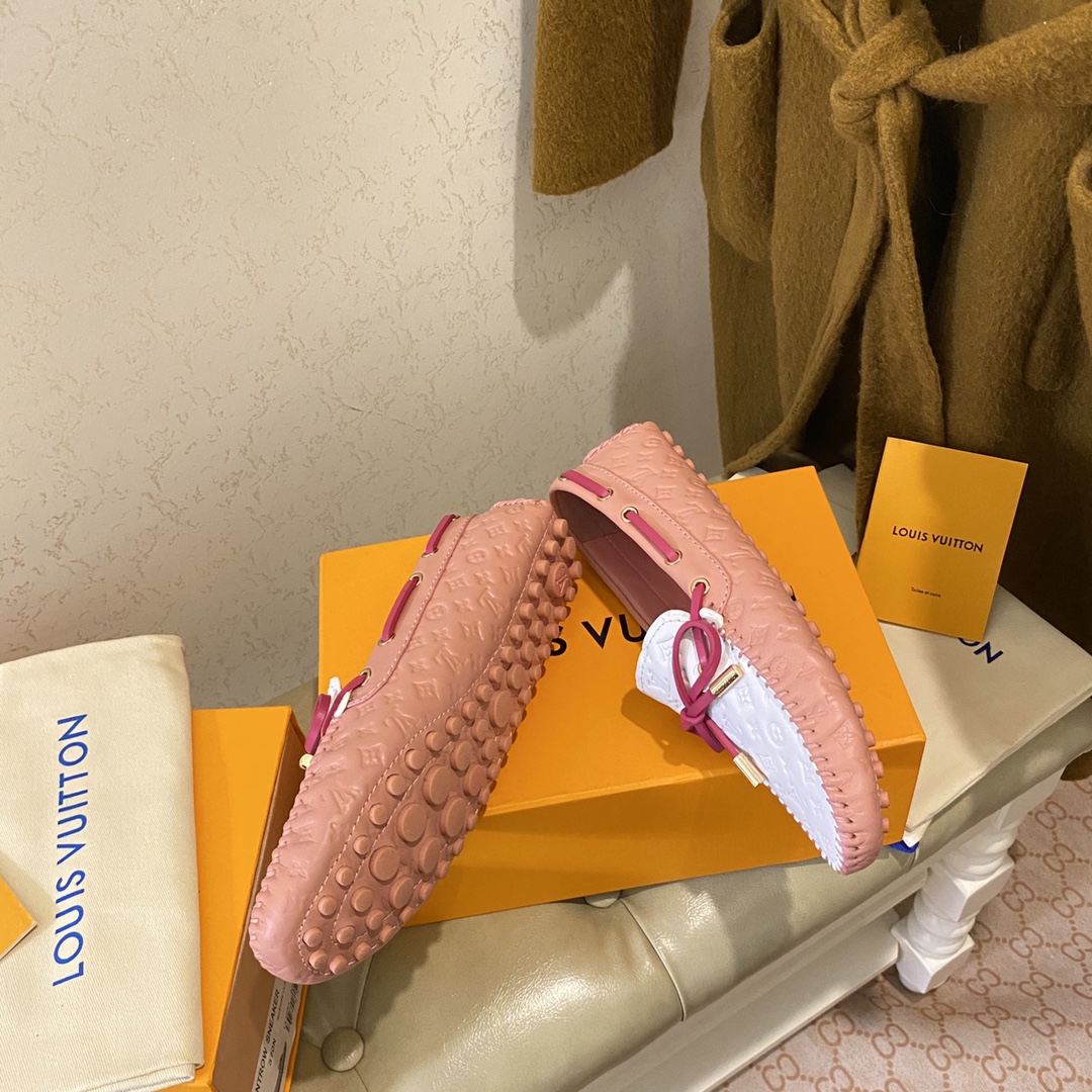 L0vis Vvtt0n Gloria Flat Loafer Pink For Women