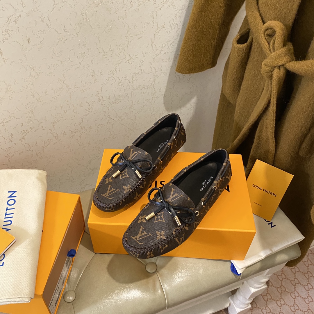 L0vis Vvtt0n Gloria Flat Loafer Brown For Women 1A3QO6