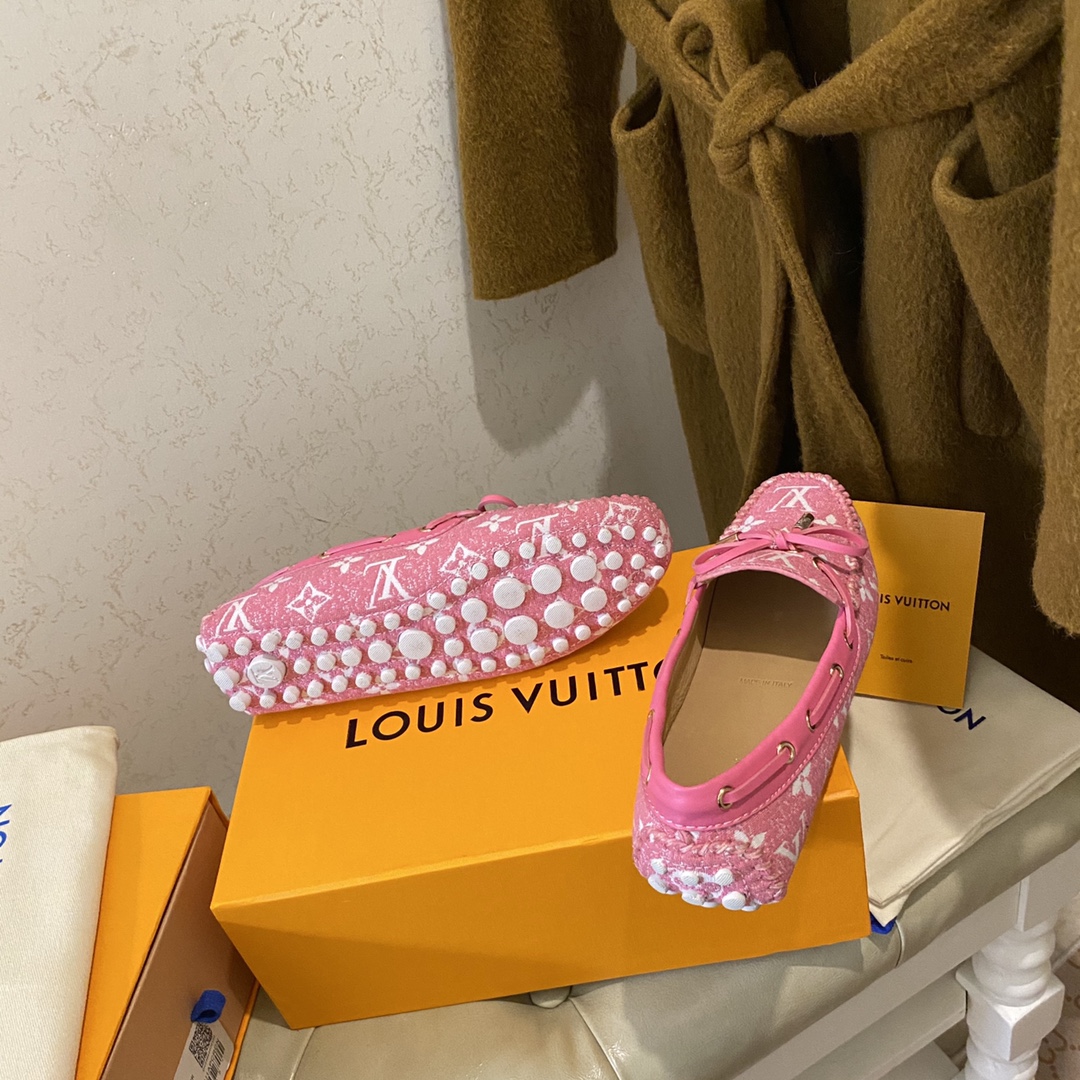 L0vis Vvtt0n Gloria Flat Loafer Pink For Women