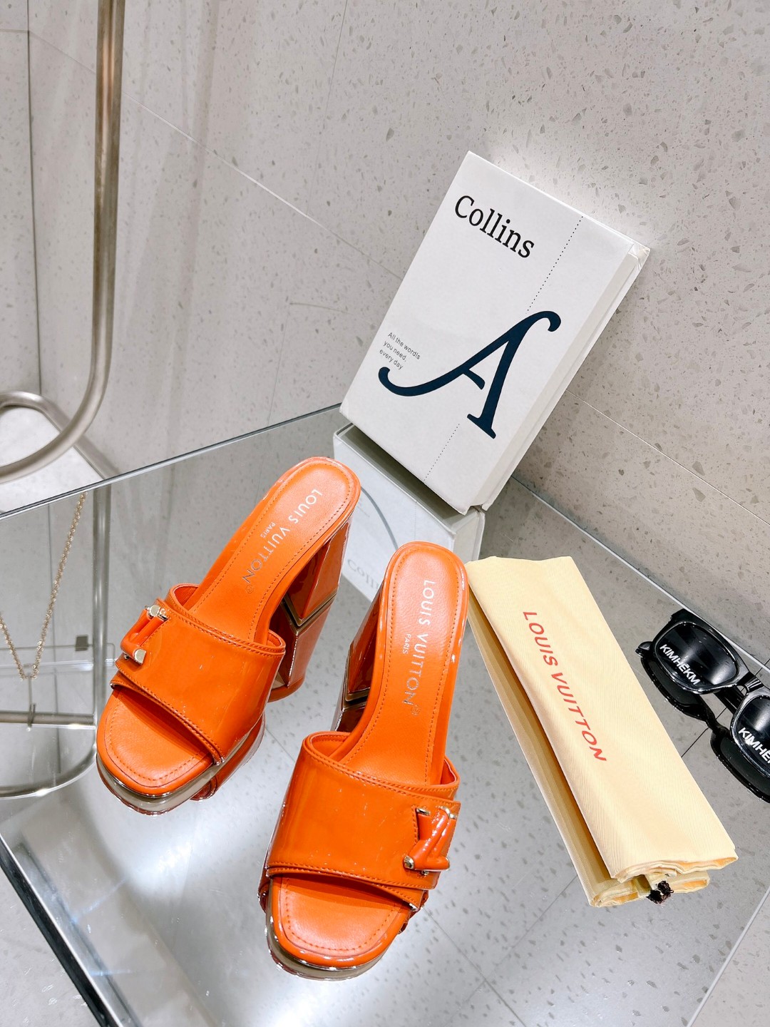 L0vis Vvtt0n Shake Mule Orange For Women