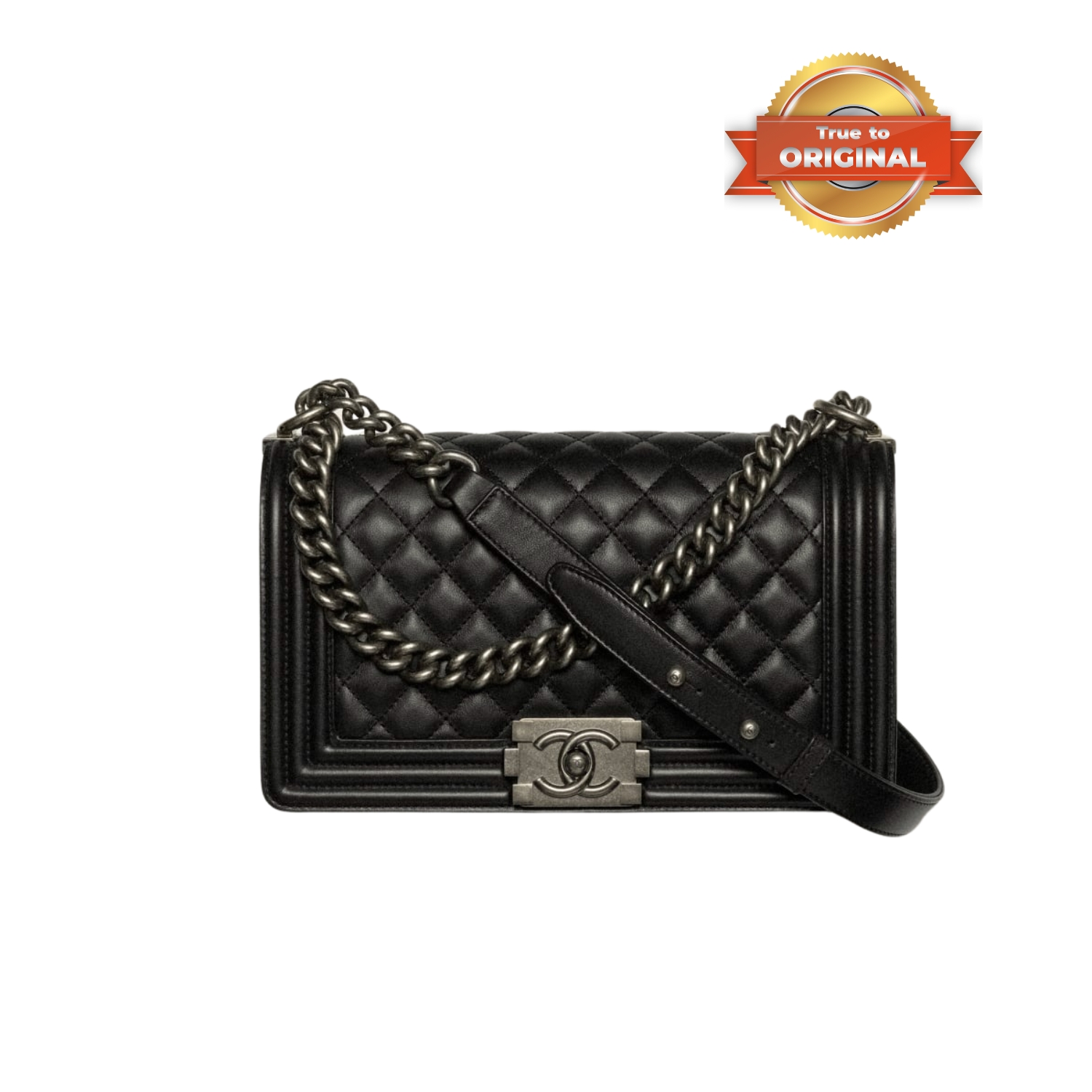 [True-to-ORIGINAL] Ch**el Classic Boy Handbag Black For Women 9.8in/25cm A67086 Y09953 94305