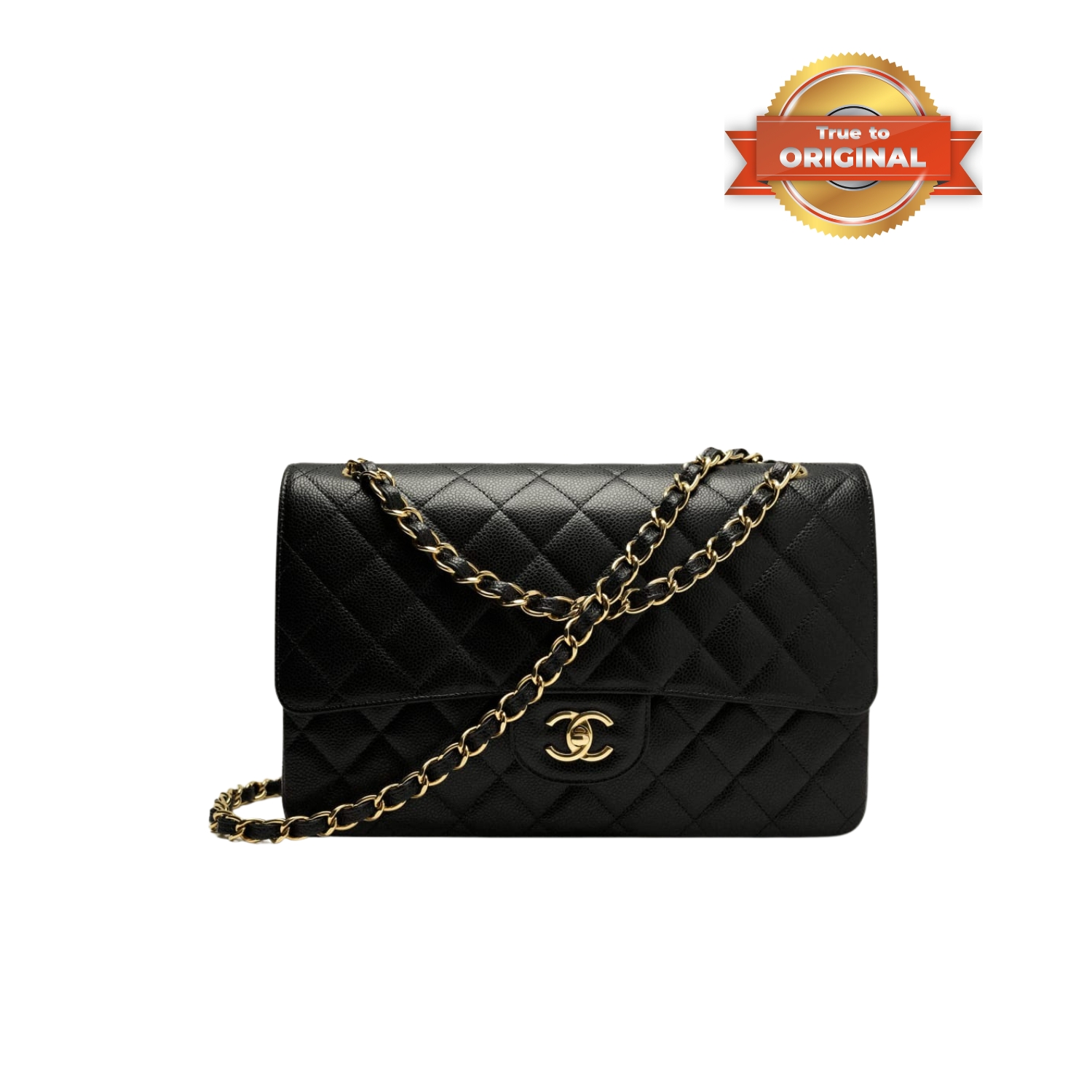 [True-to-ORIGINAL] Ch**el Large Classic Handbag Black For Women 30cm/11.7in A58600 Y01864 C3906