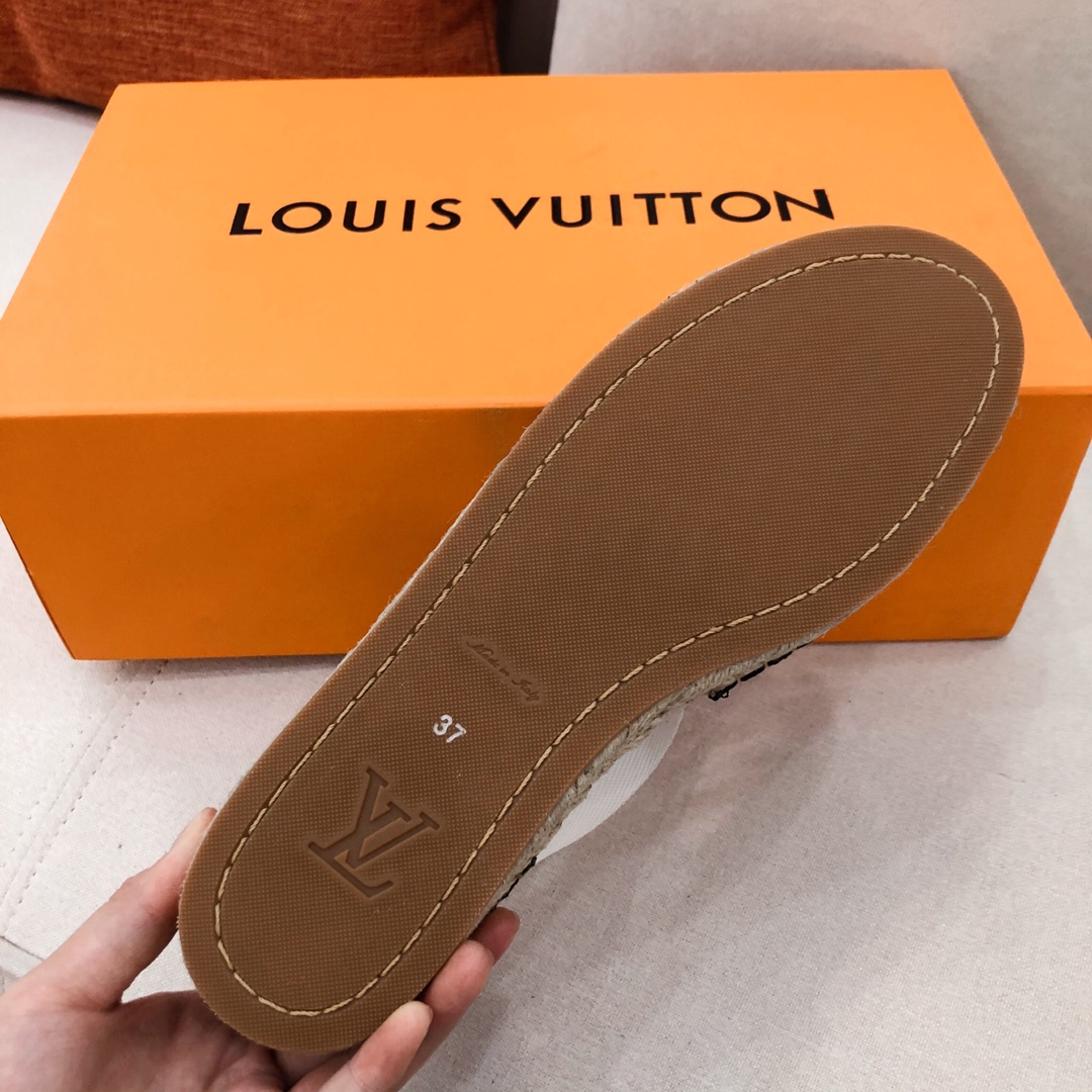 L0vis Vvtt0n Women’s Starboard Flat Espadrille Black For Women LV