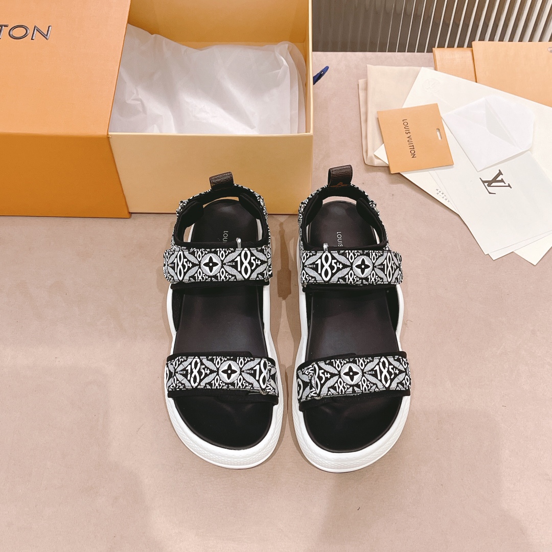 L0vis Vvtt0n Women’s LV Archlight Flat Sandal Black For Women LV