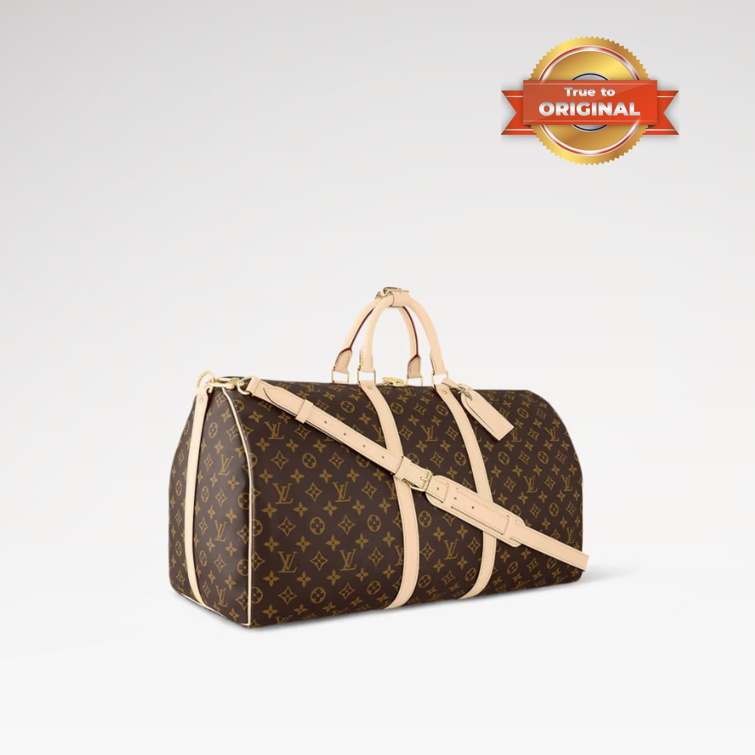 [True-to-ORIGINAL] L0vis Vvtt0n Keepall Bandoulière 55 Bag Monogram Canvas Brown 55cm/21.7in M41414