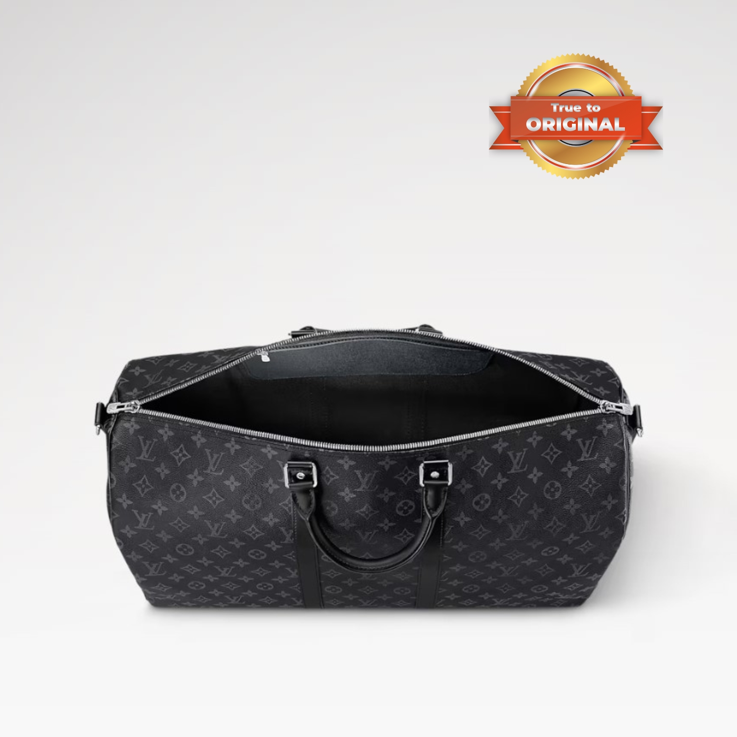 [True-to-ORIGINAL] L0vis Vvtt0n Keepall Bandoulière 55 Bag Monogram Eclipse Black 55cm/21.7in M40605