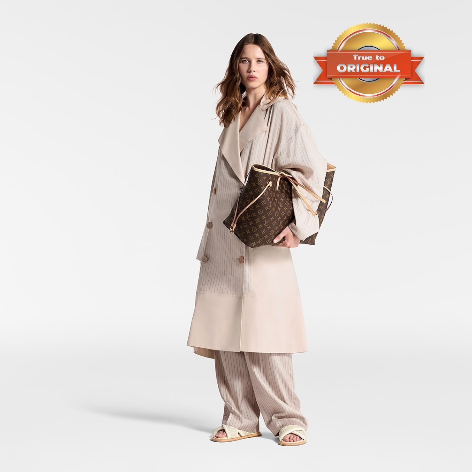 [True-to-ORIGINAL] L0vis Vvtt0n Neverfull GM Tote Bag Monogram Canvas Brown For Women 39cm/15.4in M46978