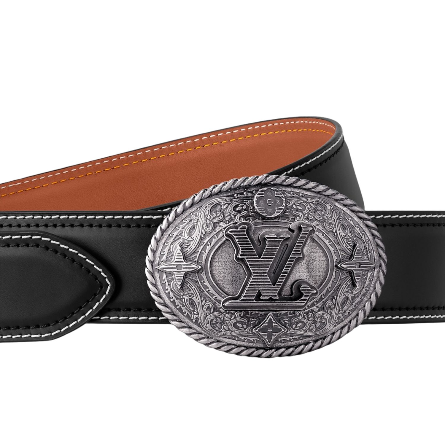 L0vis Vvtt0n LV Shield 35mm Reversible Belt Black For Men