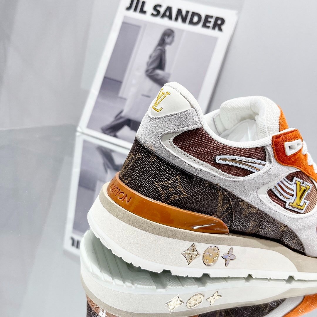 L0vis Vvtt0n Run Away Sneaker Monogram Material Orange For Women LV