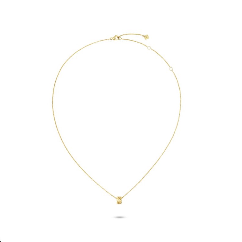 Ch**el Coco Crush Necklace Yellow Gold For Women J12305