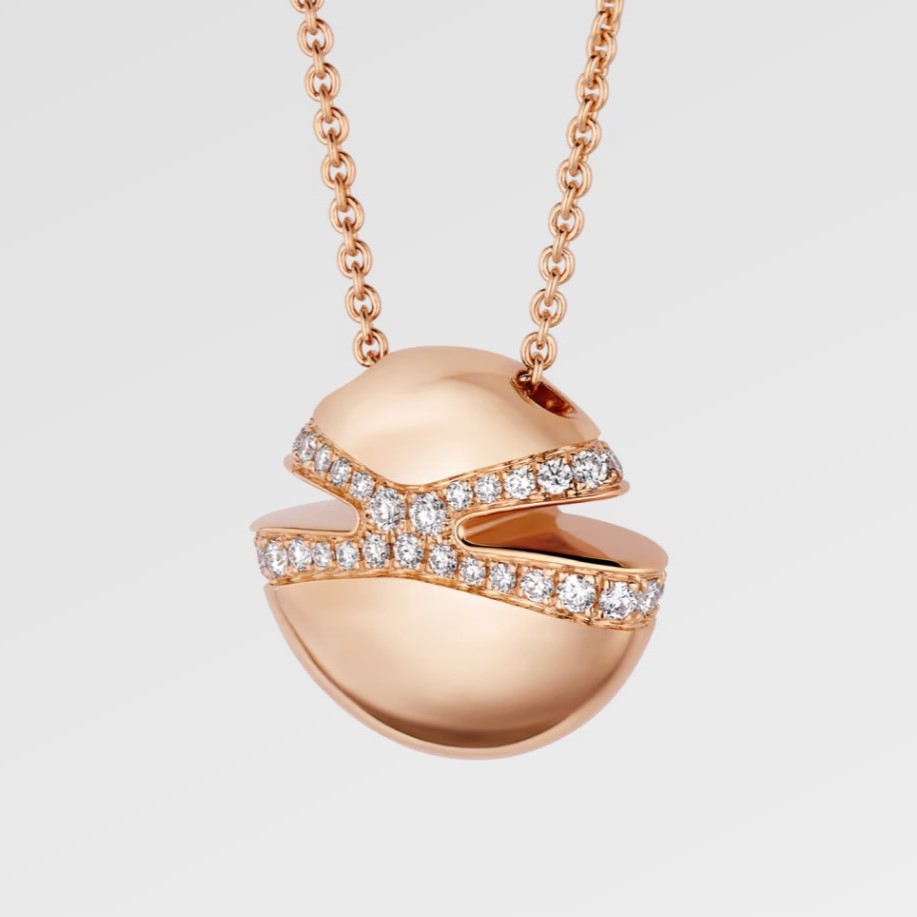 Bv1g*ai Cabochon Necklace Rose Gold For Women 361447