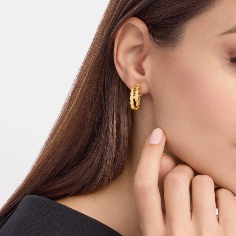 Bv1g*ai Serpenti Viper Earrings Yellow Gold For Women 361291