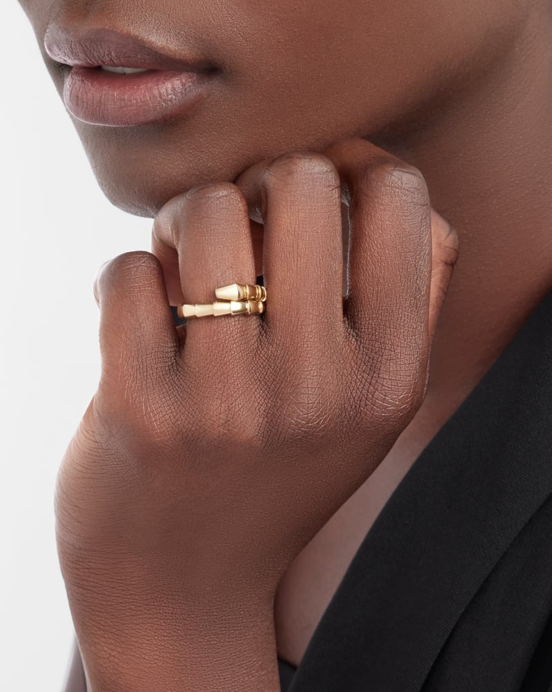 Bv1g*ai Serpenti Viper Ring Yellow Gold For Women 358642