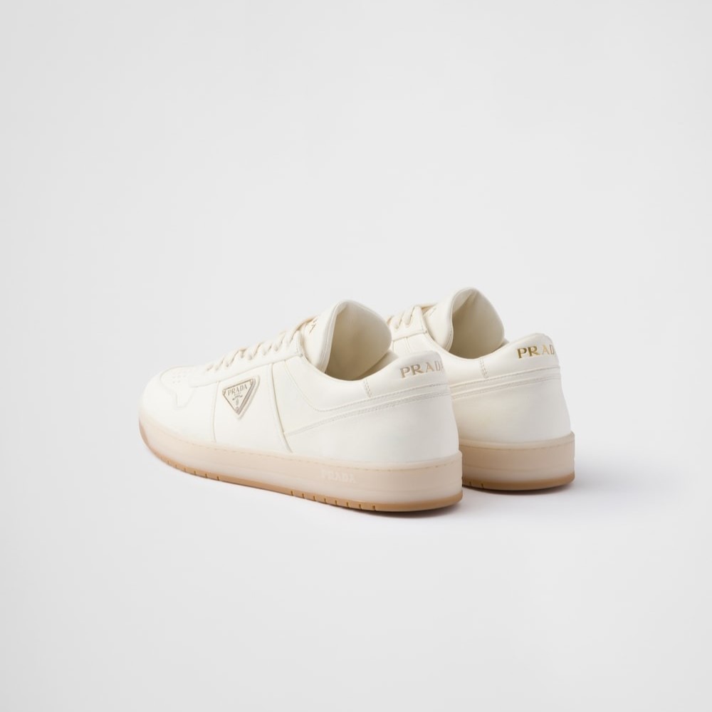 Pra*a Downtown Nappa Leather Sneakers Ivory For Men 2EE364_038_F0304_F_D001