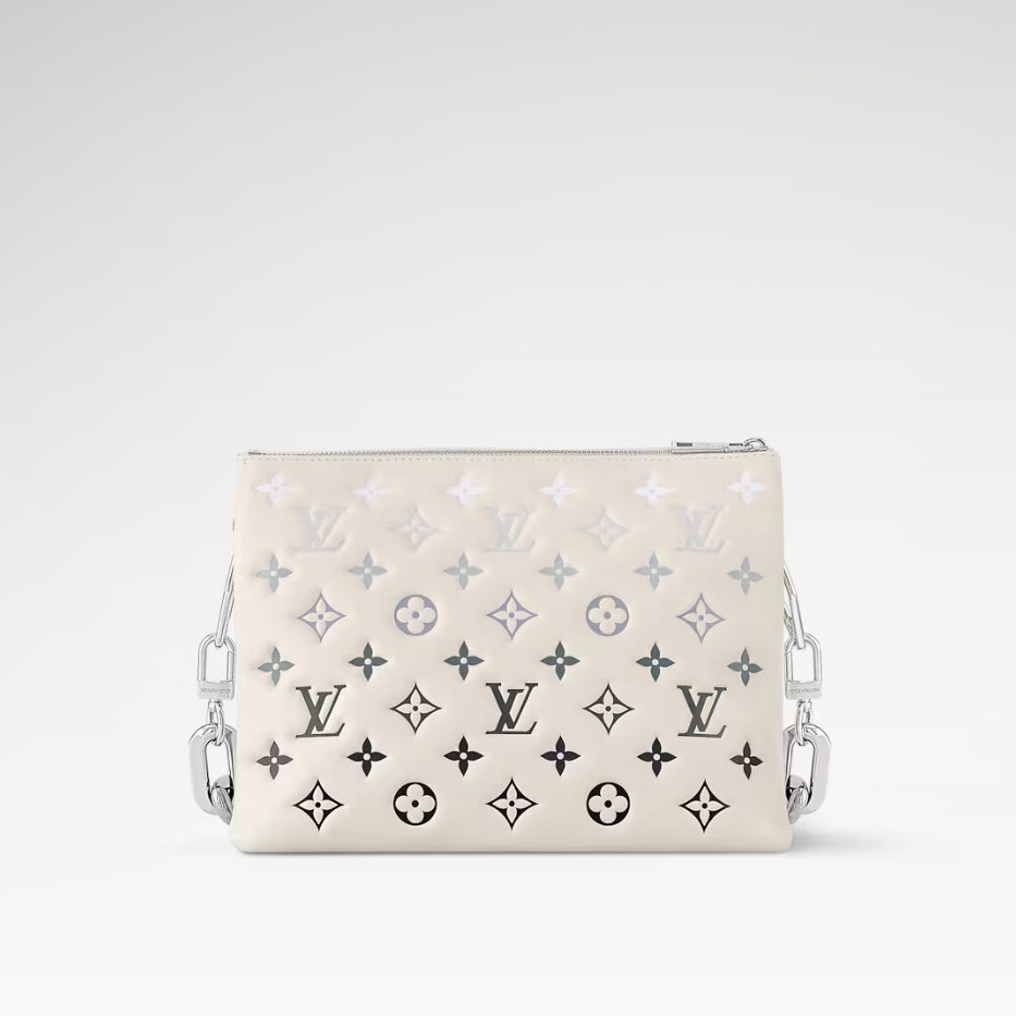 L0vis Vvtt0n Coussin PM Handbag Cream/Gray For Women 10.2in/26cm M11986