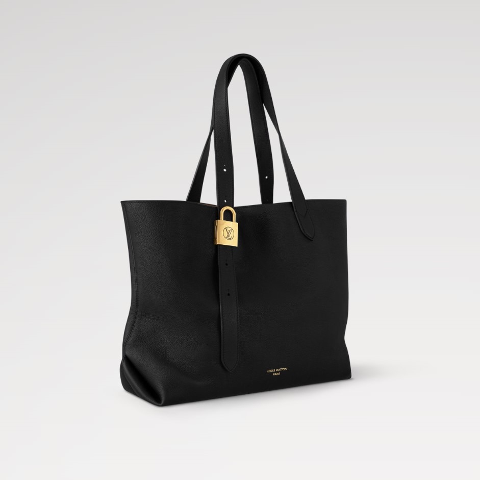 L0vis Vvtt0n Low Key Cabas MM Bag Black For Women 18.5in/47cm M25341