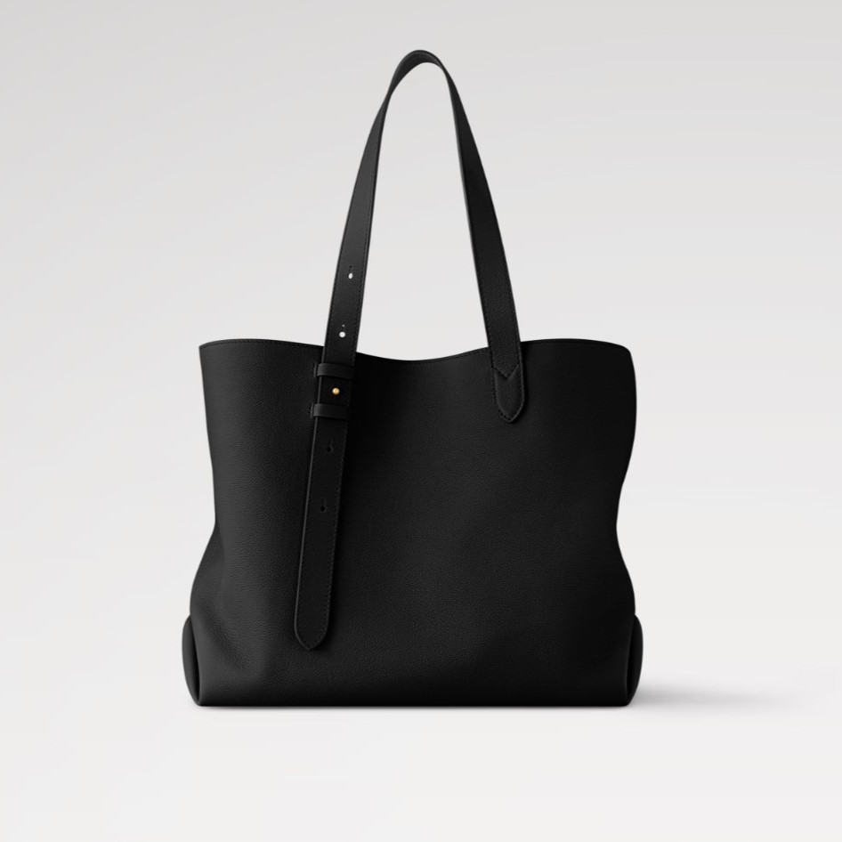 L0vis Vvtt0n Low Key Cabas MM Bag Black For Women 18.5in/47cm M25341