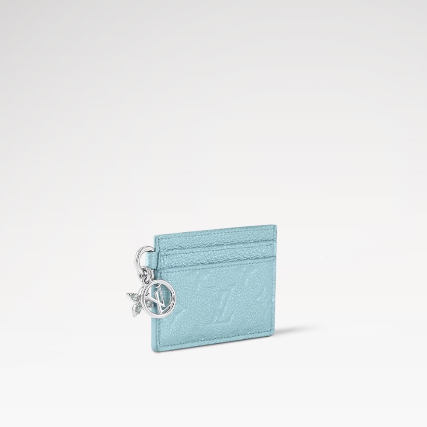 L0vis Vvtt0n LV Charms Card Holder Azur Frost For Women 4in/10cm M12180