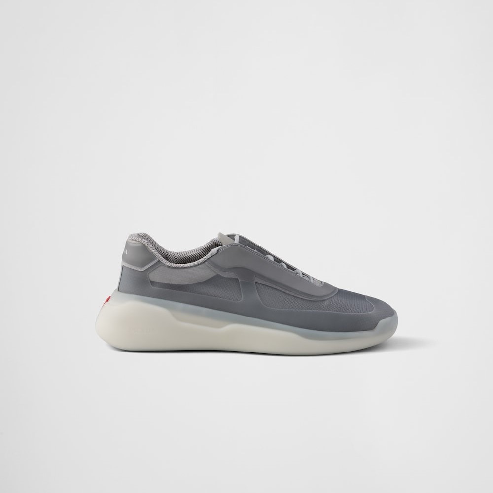 Pra*a America’s Cup Re-Nylon And Bike Fabric Sneakers Grey For Men 4E3608_78M_F0031_F_G000