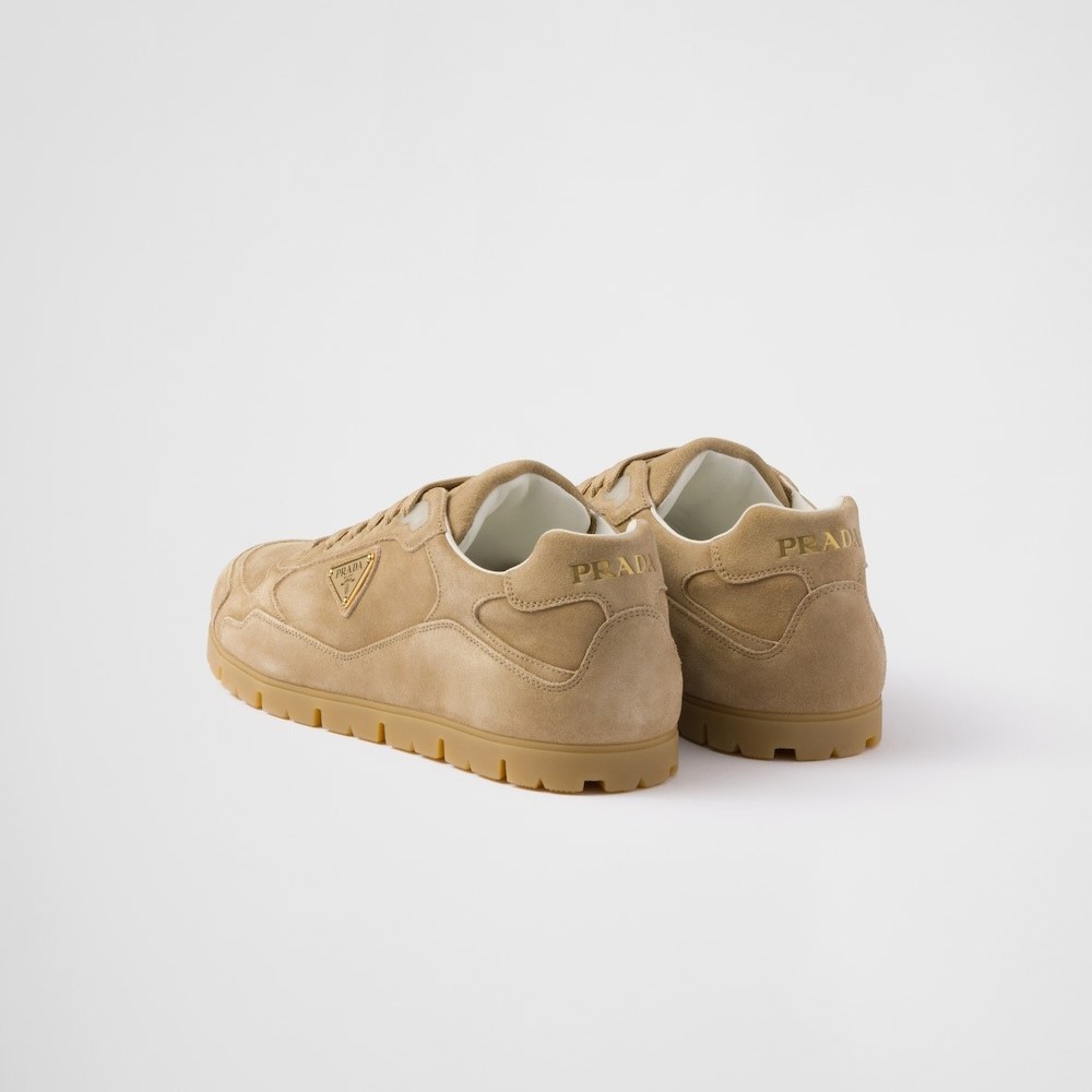 Pra*a Trail Faded Suede Sneakers Ecru For Men 2EG459_Z5O_F0379_F_G000