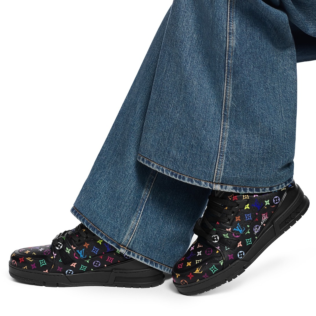 L0vis Vvtt0n LV x TM LV Trainer Sneaker Black For Women 1AGZE3