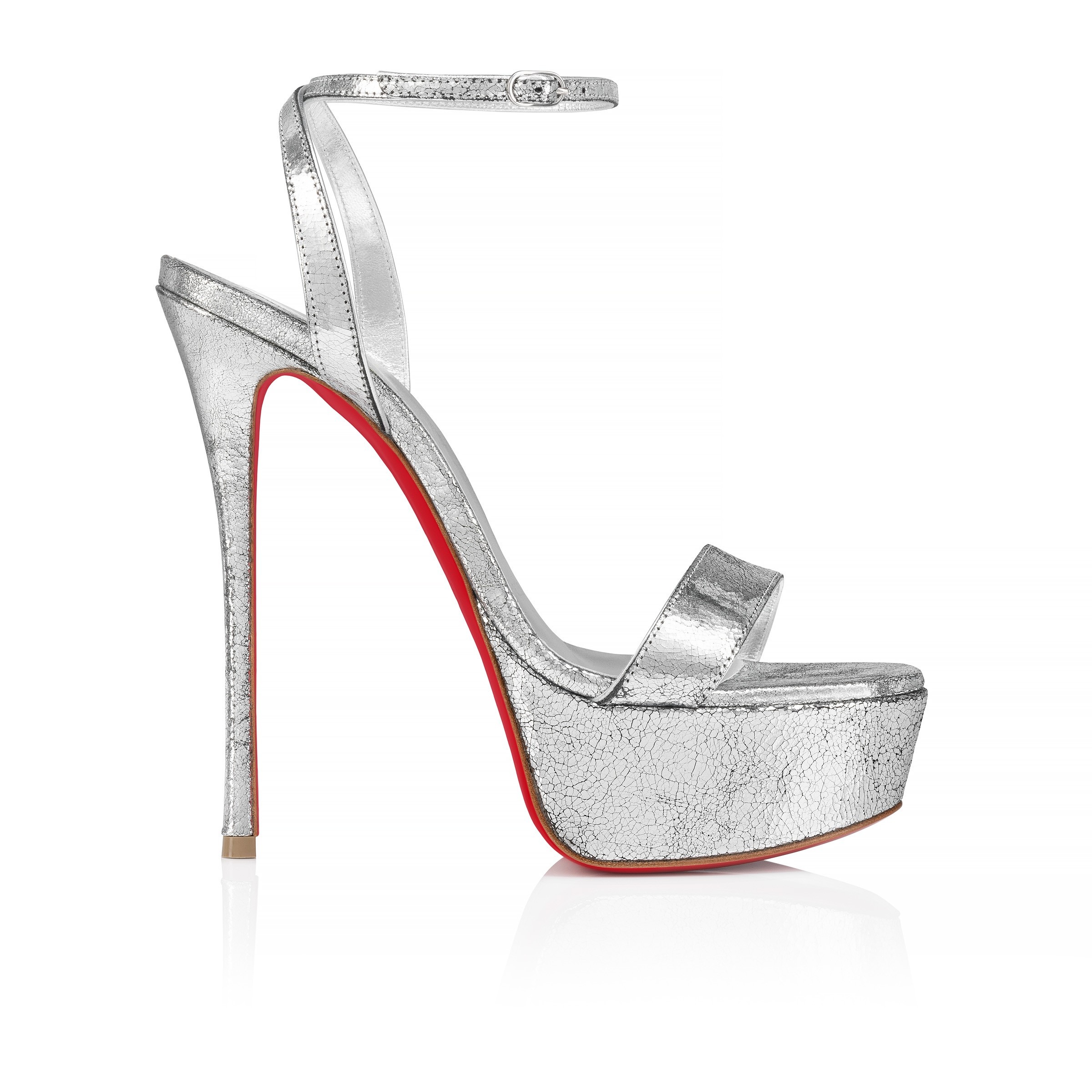 Chr1st1an Louboutin Loubi Queen Alta Silver For Women 150mm 1250489S211