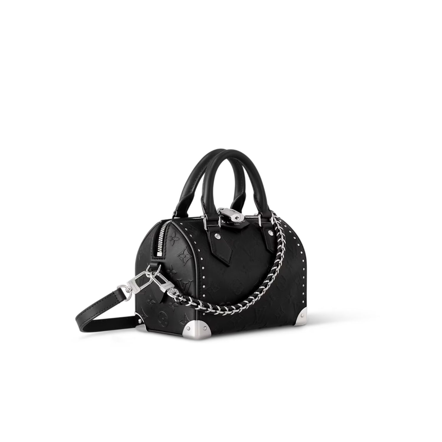 L0vis Vvtt0n Speedy 20 Trunk Bag Black For Women 20.5cm/8.1in – M14575