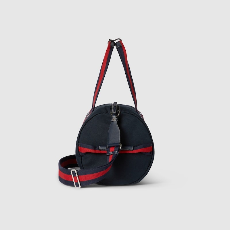 Gvc*1 Large Printed Canvas Duffle Bag Dark Blue 21.3in/54cm ‎‎816866 FAD78 4044