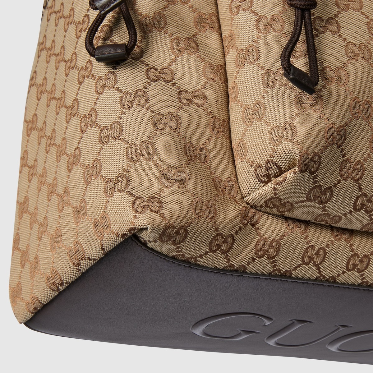 Gvc*1 Medium GG Backpack With Web Beige And Dark Brown For Men 14.2in/36cm 824624 FAEHZ 9795