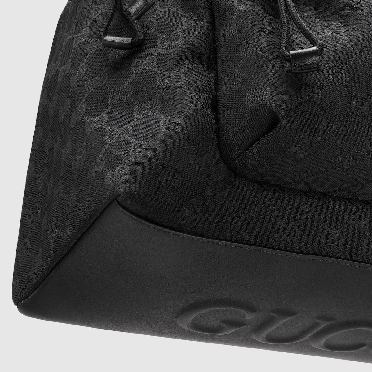 Gvc*1 Medium GG Backpack With Web Black For Men 14.2in/36cm 824624 FAEHZ 1042