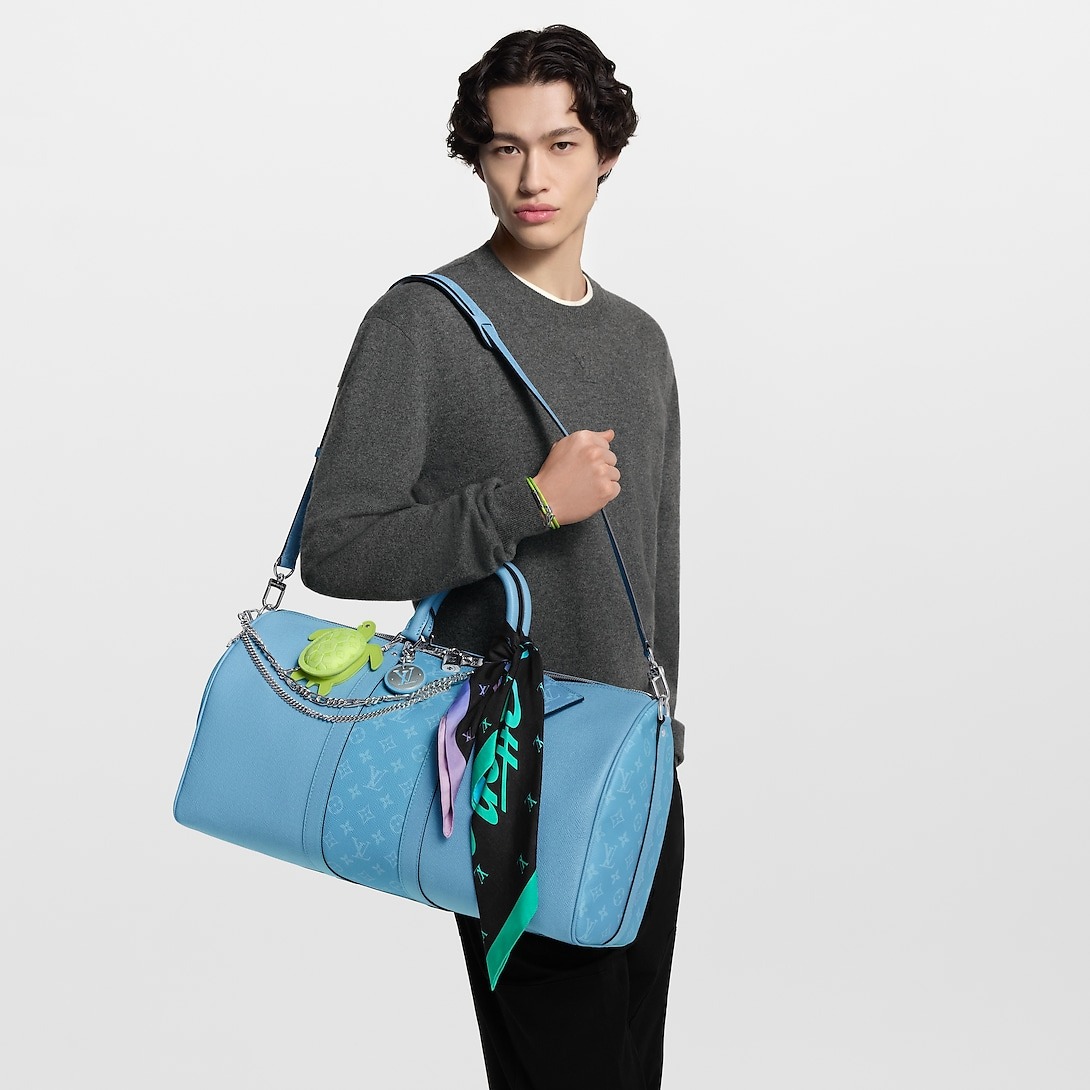 L0vis Vvtt0n Keepall Bandoulière 50 Sky Blue 19.7in/50cm M14122