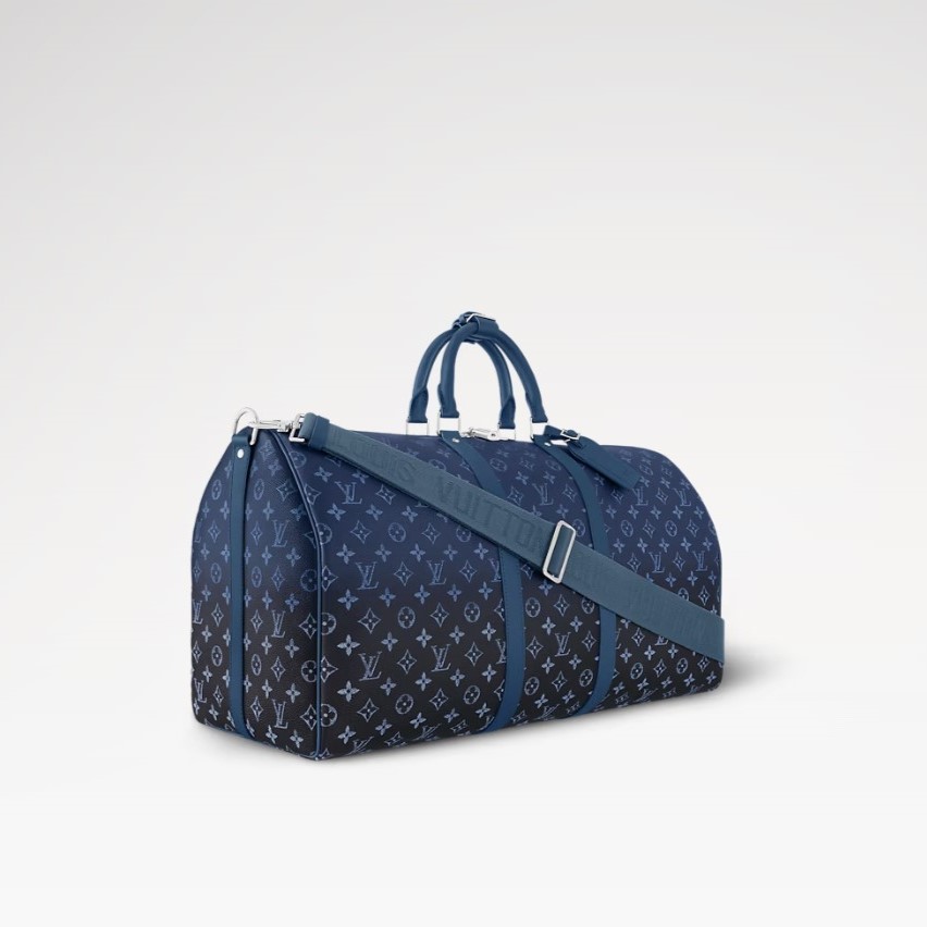 L0vis Vvtt0n Keepall Bandoulière 55 Navy Blue 21.7in/55cm M11558