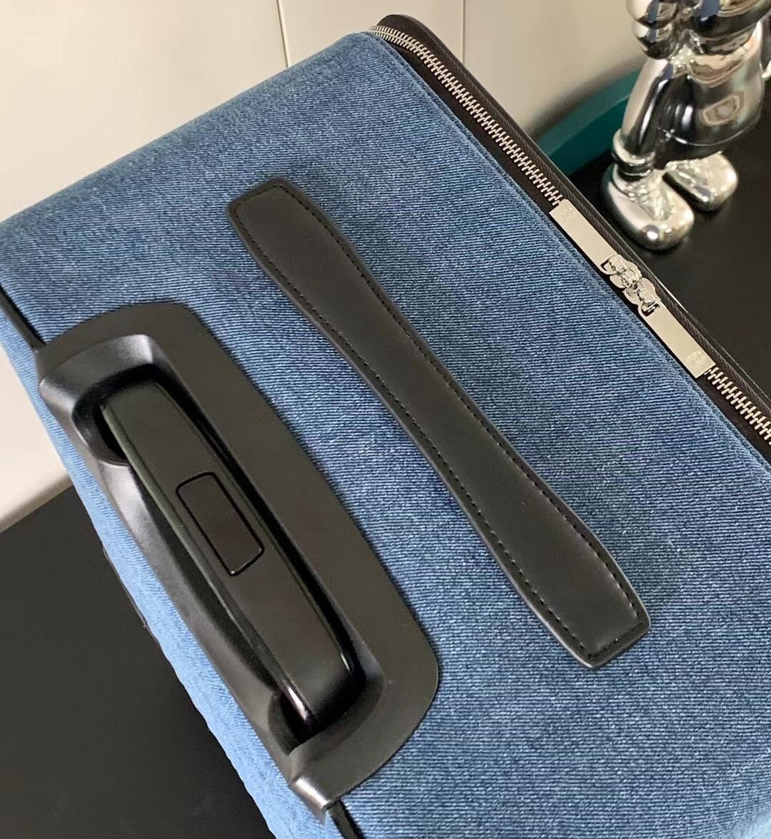 Ch**el Classic Suitcase Blue 19.7in/50cm