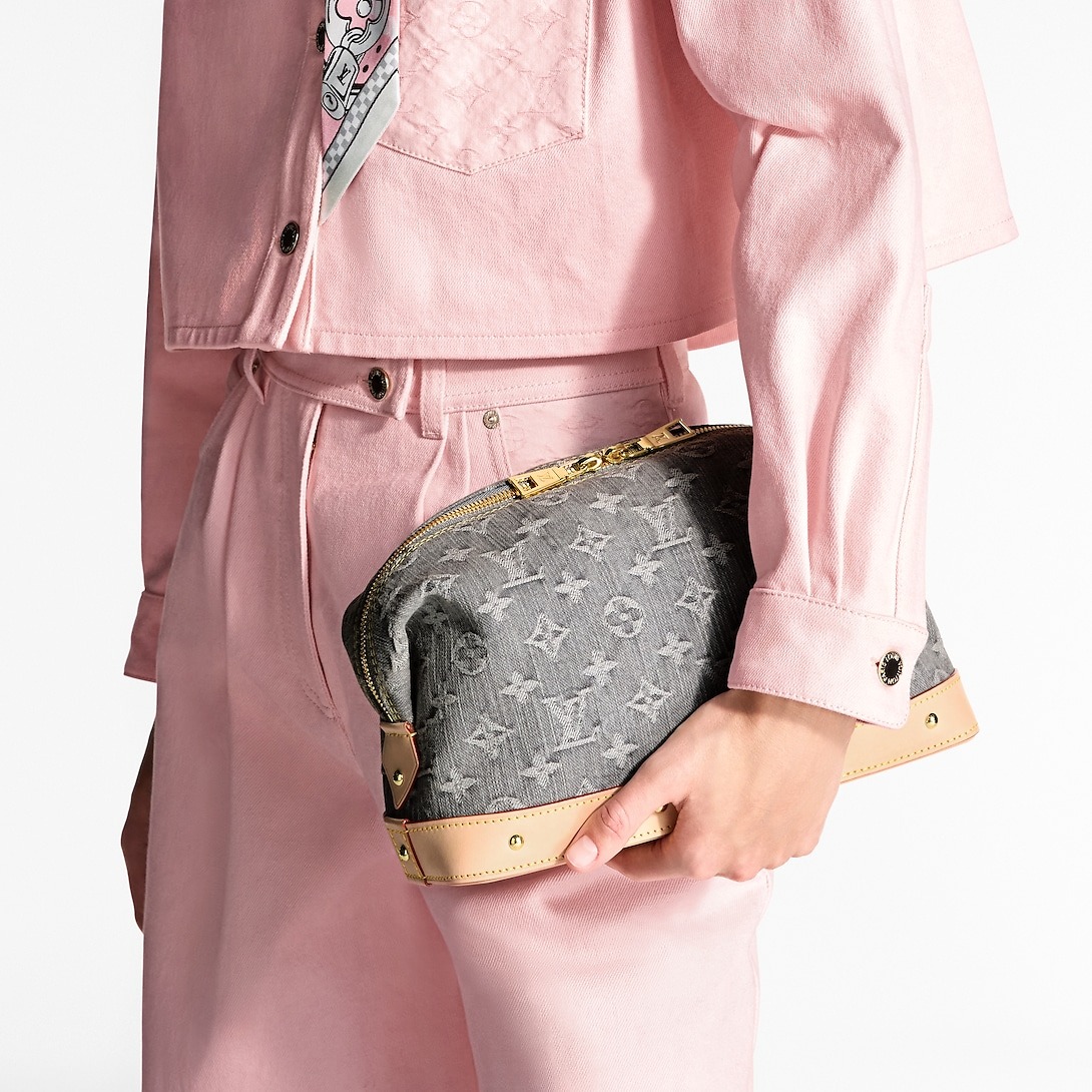 L0vis Vvtt0n Cosmetic Pouch GM Cloudy Gray For Women 10.6in/27cm M13750