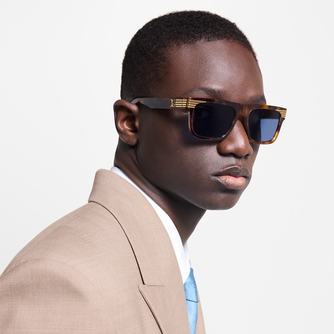 L0vis Vvtt0n Slide Square Sunglasses Chocolate Tortoise For Men – Z2746U