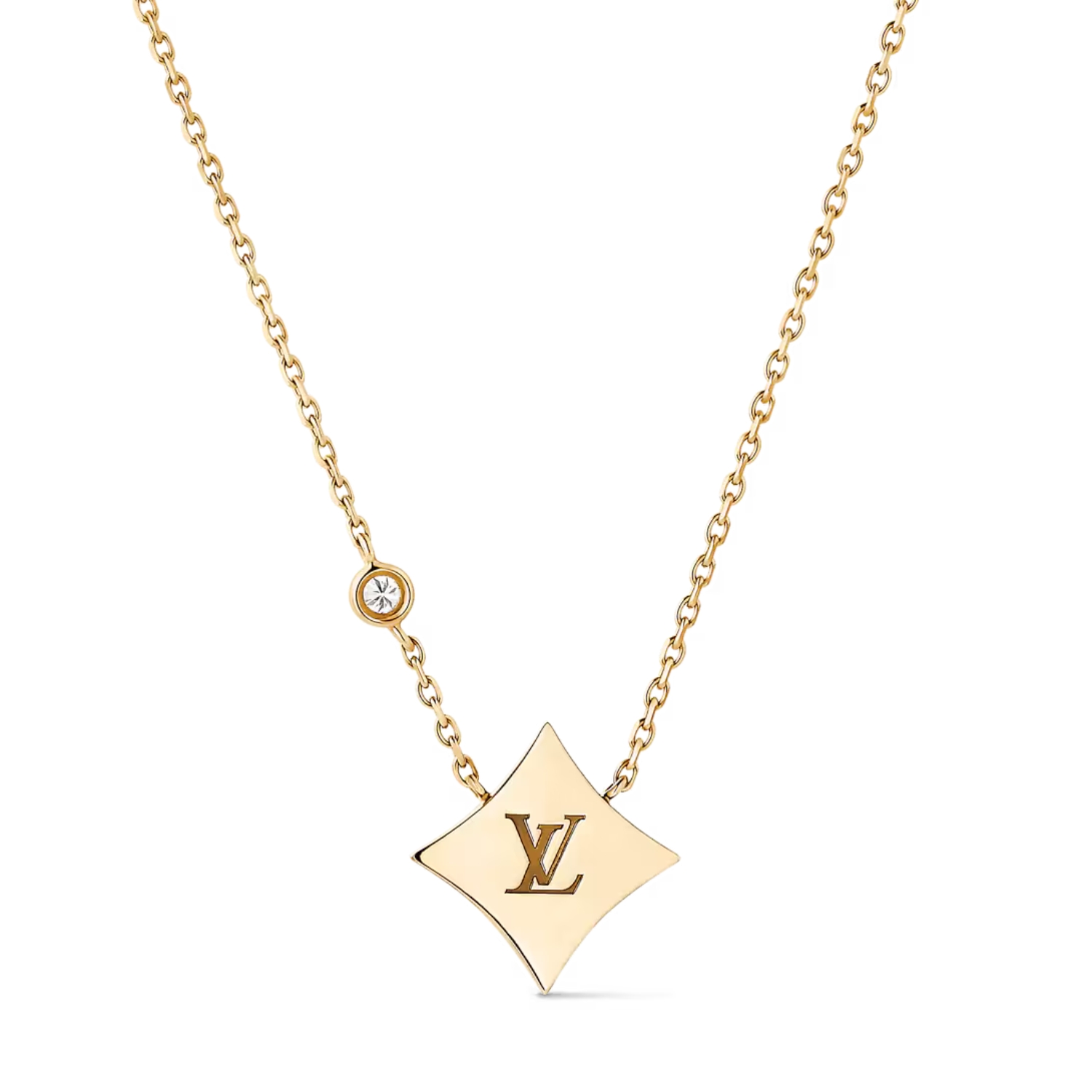 L0vis Vvtt0n Color Blossom BB Star Pendant Necklace Gold-Toned For Women Q03276