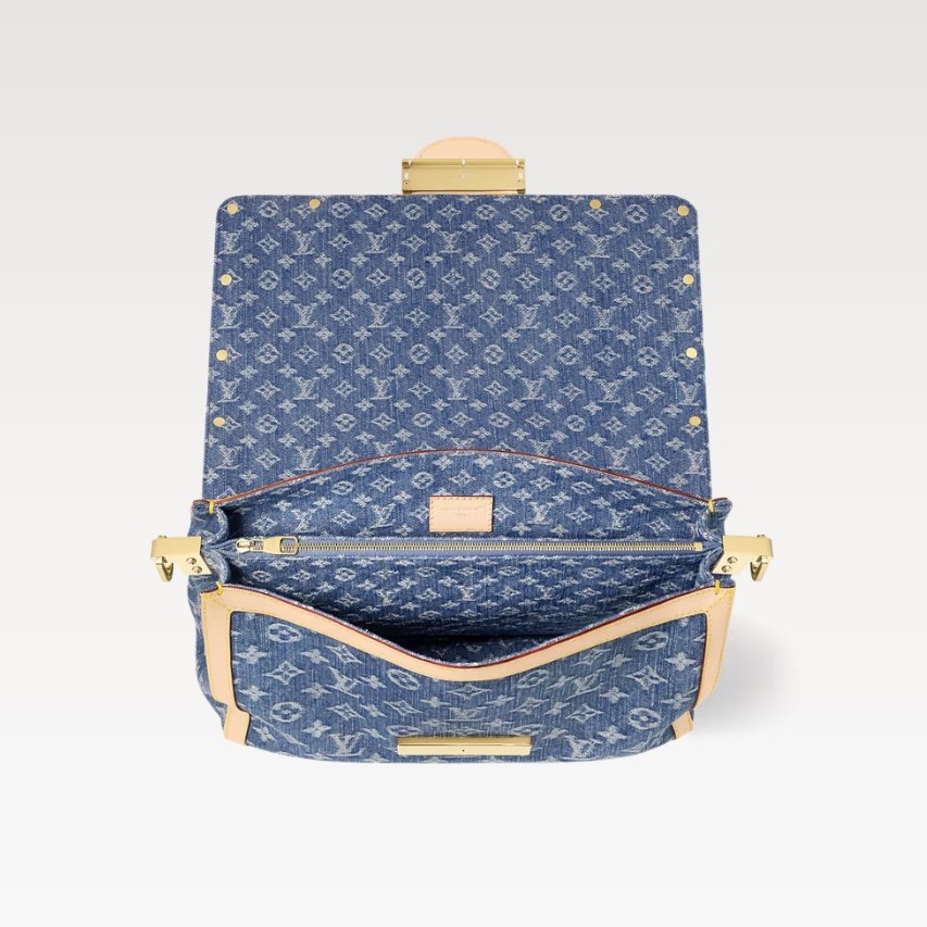 L0vis Vvtt0n Dauphine Soft GM Denim Blue For Women 11in/28cm M13319