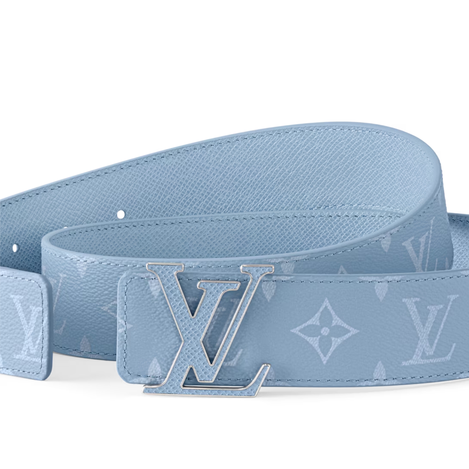L0vis Vvtt0n LV Initiales 40mm Reversible Belt Sky Blue For Men M8965U