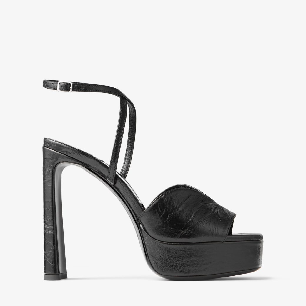 J1m*y Ch00 Karli Platform 125 Black For Women KARLIPF125BYK