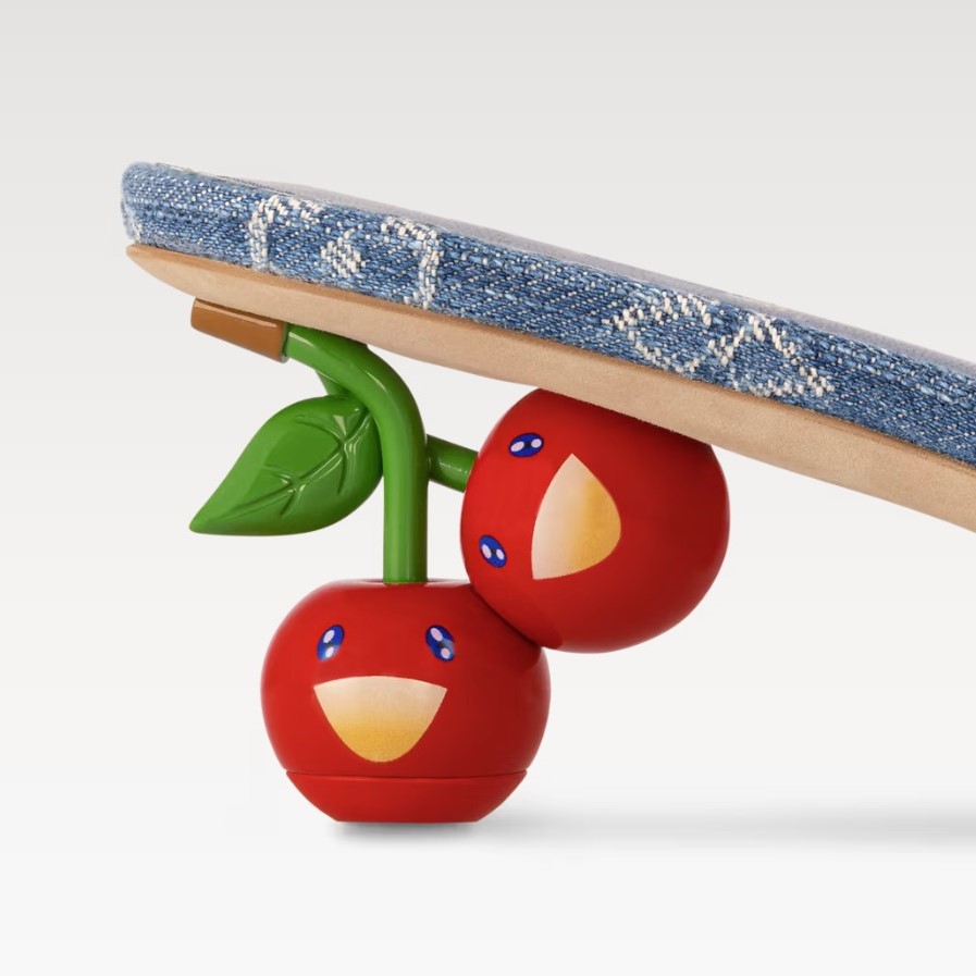 L0vis Vvtt0n LV x TM Lily Mule Cherry Denim For Women 1AHLTF