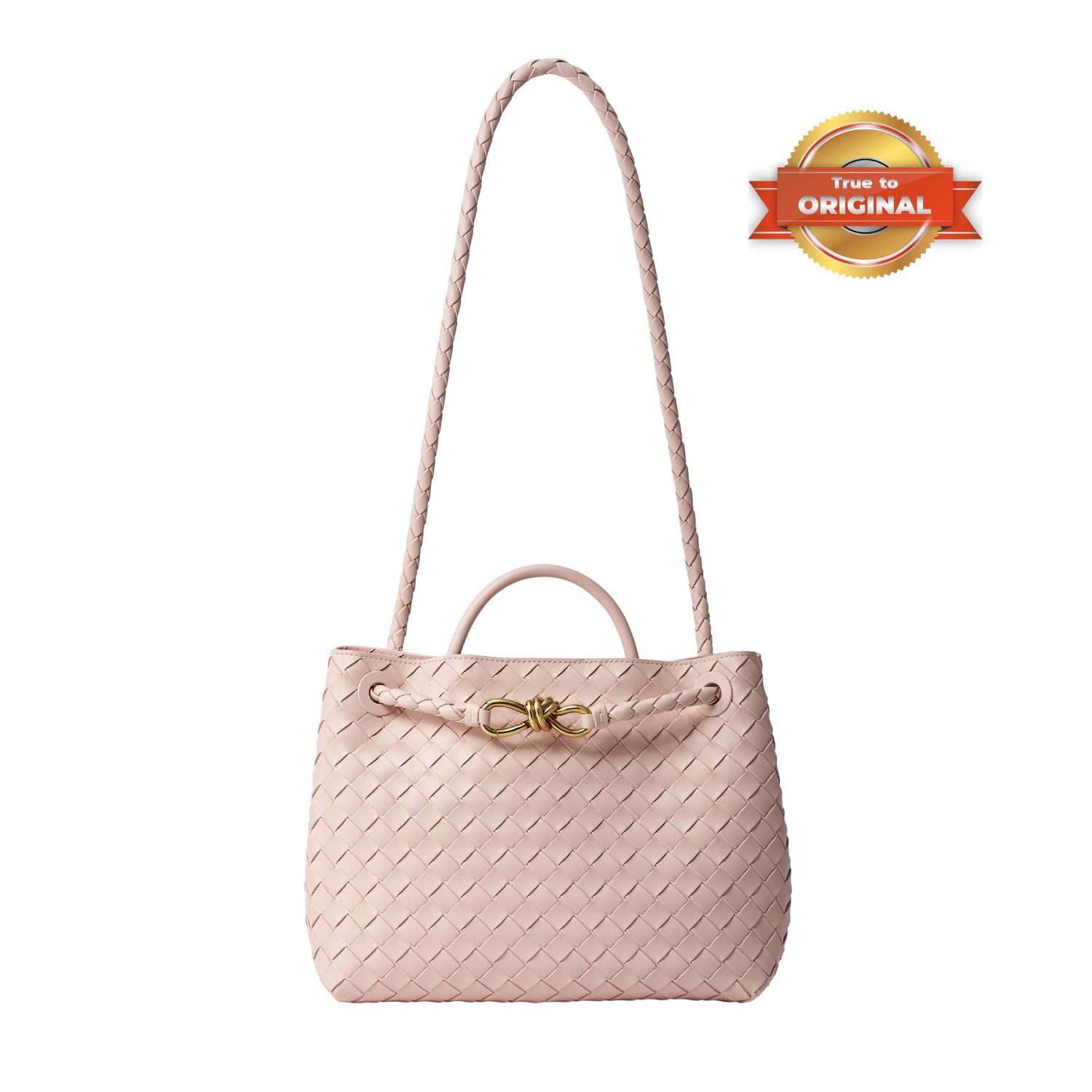 [True-to-ORIGINAL] B0tt*ga Ven*ta Medium Andiamo With Chain Bag Pink 32cm/12.6in – 766016VCPP16814