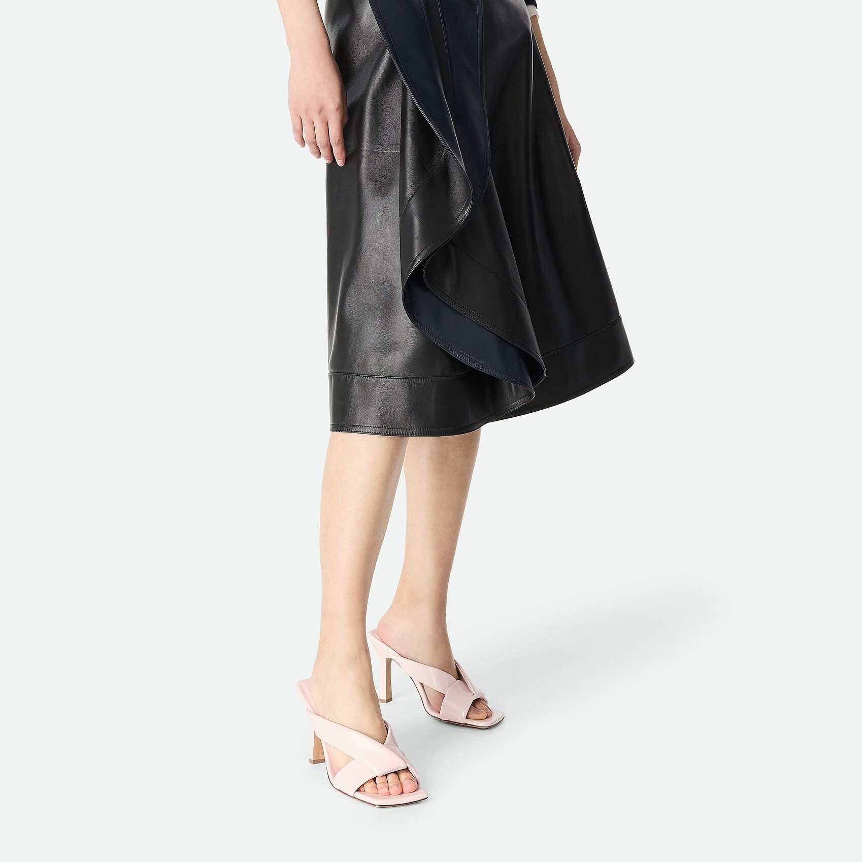 B0tt*ga Ven*ta Riva Mule High Heel Seashell For Women 827612V3H905964