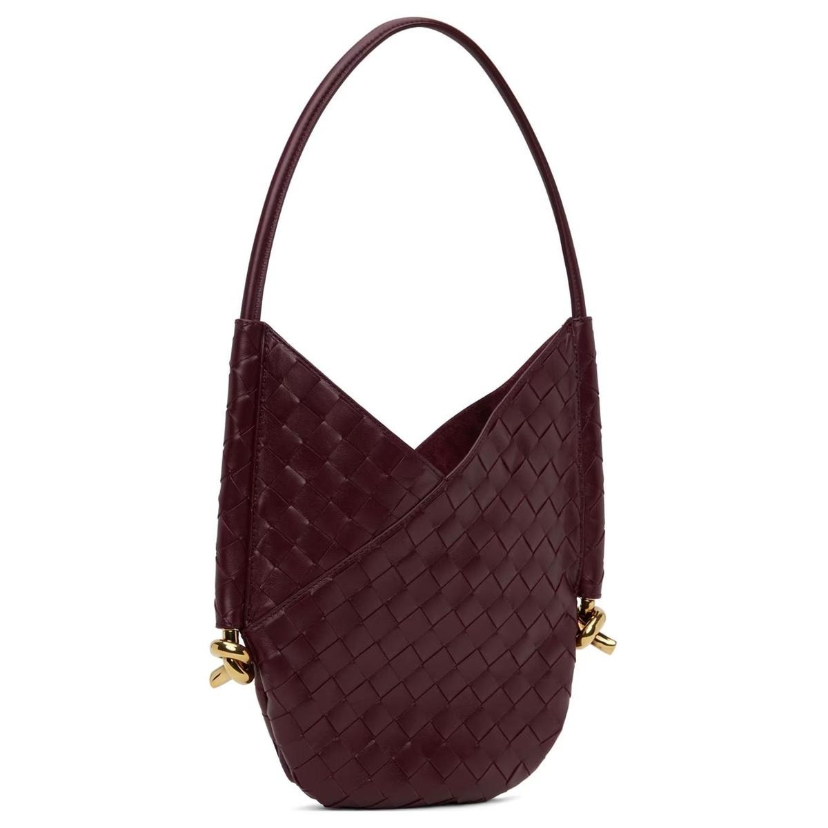 [True-to-ORIGINAL] B0tt*ga Ven*ta Small Solstice Burgundy For Women 26cm/10.2in 740898VCPP16413